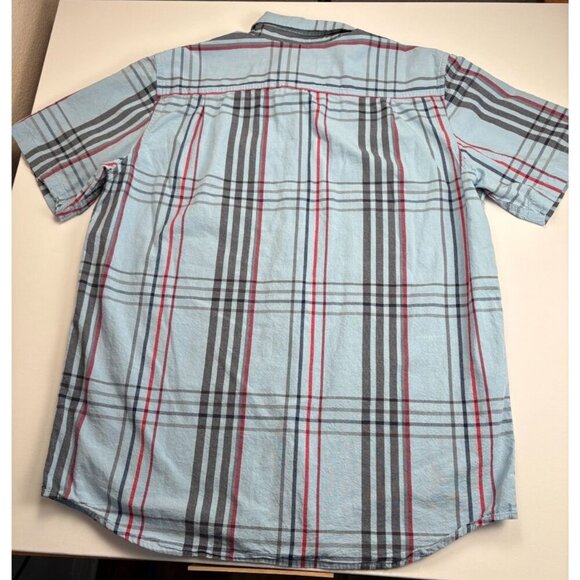 Carhartt Mens Shirt Large Tall LT Loose Fit Plaid Button Down Work Short Sleeve - Picture 3 of 9